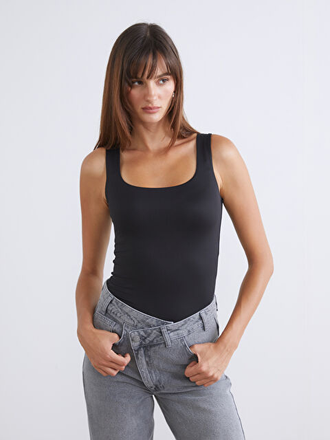 LCW Vision Женщины Черный Майка - S6CA18Z8-CVL