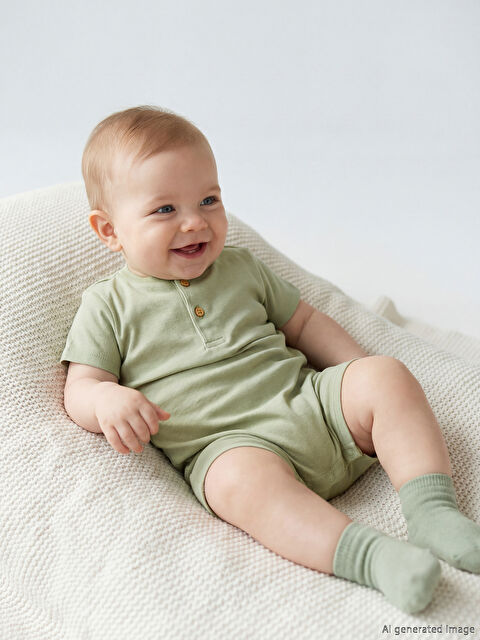 LCW baby Baskılı Erkek Bebek Tulum 2'li - S6CB17Z1-FJY