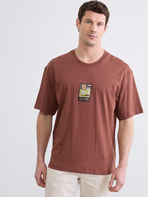 LCW ECO Bisiklet Yaka Baskılı Penye Erkek Tişört - S6CB97Z8-HHA