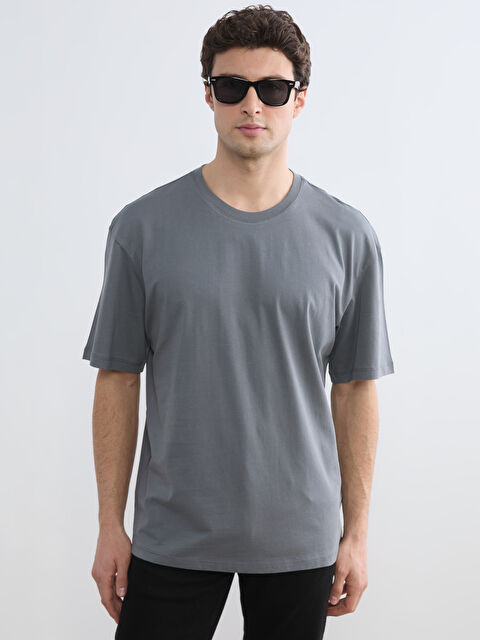 LC WAIKIKI Bisiklet Yaka Baskılı Penye Erkek Tişört - S6CB97Z8-R2H