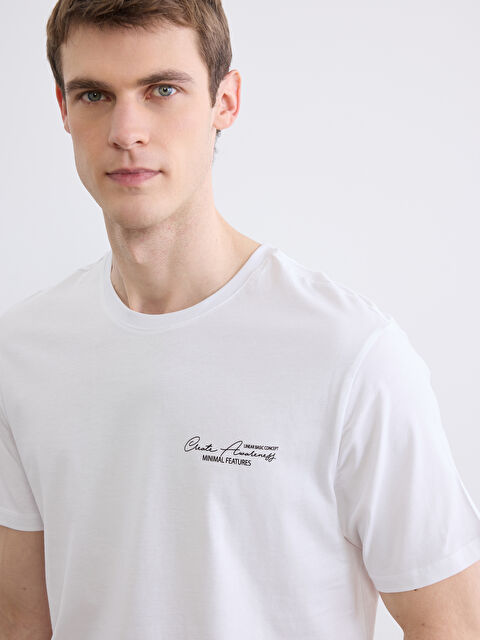 LC WAIKIKI Bisiklet Yaka Baskılı Erkek Tişört - S6CC04Z8-J5E