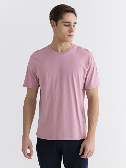 LCW ECO Man LILAC T-Shirt - S6CC06Z8-GDD