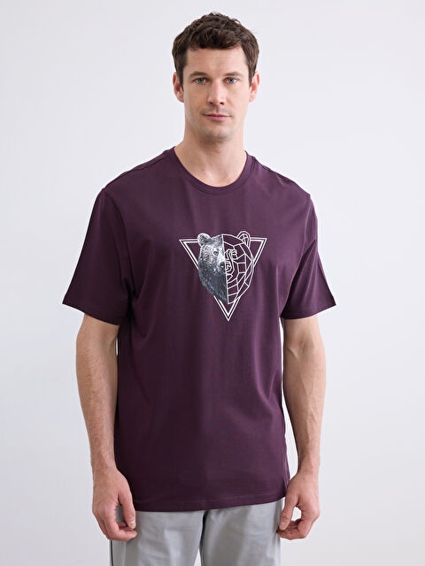 LC WAIKIKI Bisiklet Yaka Baskılı Erkek Tişört - S6CC33Z8-HQ4