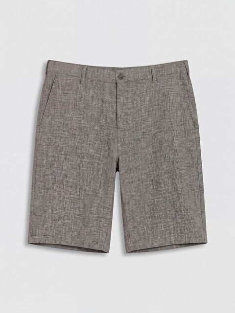 LCWAIKIKI Classic Regular Fit Keten Karışmlı Erkek Şort