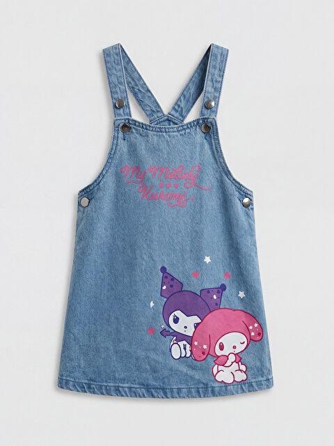 LCW Kids Kuromi Printed Girls' Jumper Dress - S6CC98Z1-LR1