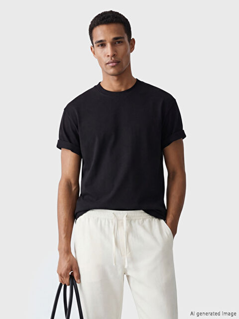 LCW Vision Bisiklet Yaka Erkek Tişört