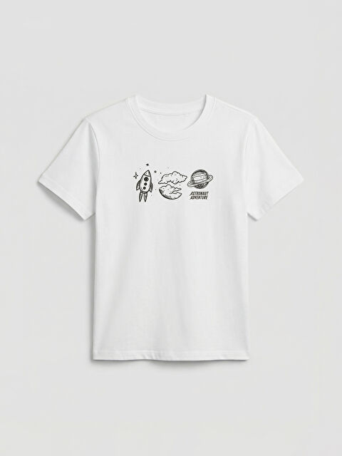 LC WAIKIKI Bisiklet Yaka Baskılı Erkek Çocuk Tişört - S6CF02Z4-J5E