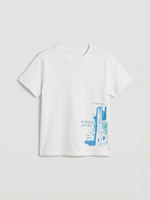 LC WAIKIKI Bisiklet Yaka Baskılı Erkek Çocuk Tişört - S6CF03Z4-J5E