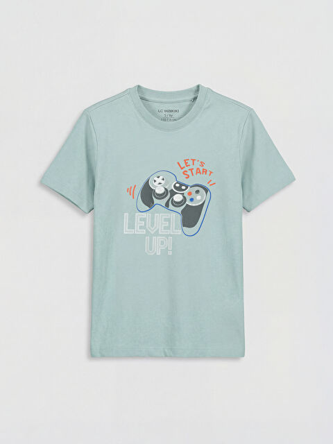 LC WAIKIKI Bisiklet Yaka Baskılı Erkek Çocuk Tişört - S6CF04Z4-GEP