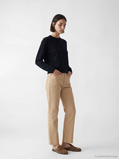 LCW Jeans Crop Flare Kadın Jean Pantolon	
 - S6CF06Z8-CR8