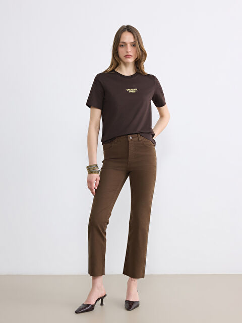 LCW Jeans Crop Flare Kadın Jean Pantolon	
