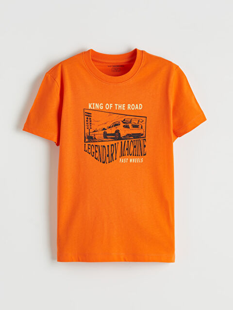 LC WAIKIKI Bisiklet Yaka Baskılı Erkek Çocuk Tişört - S6CF40Z4-KG1