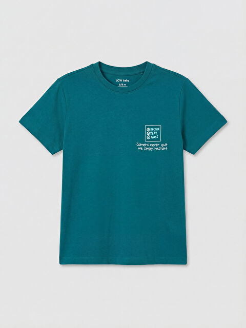 LC WAIKIKI Bisiklet Yaka Baskılı Erkek Çocuk Tişört - S6CG63Z4-HSH