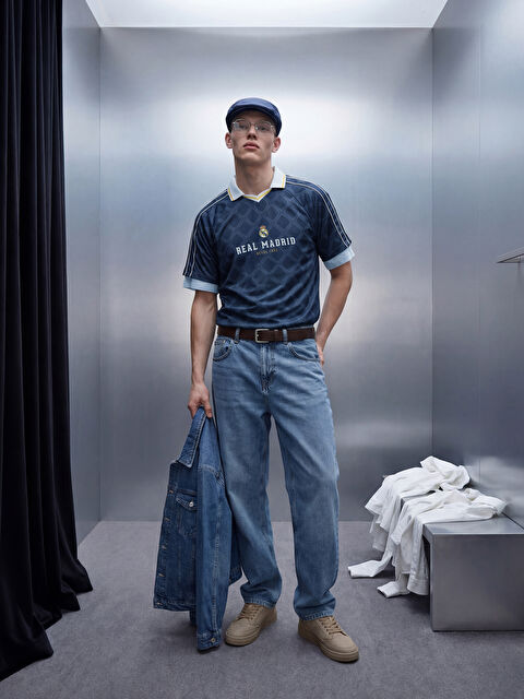 XSIDE ACTIVE Polo Yaka Real Madrid Baskılı Erkek Spor Tişört