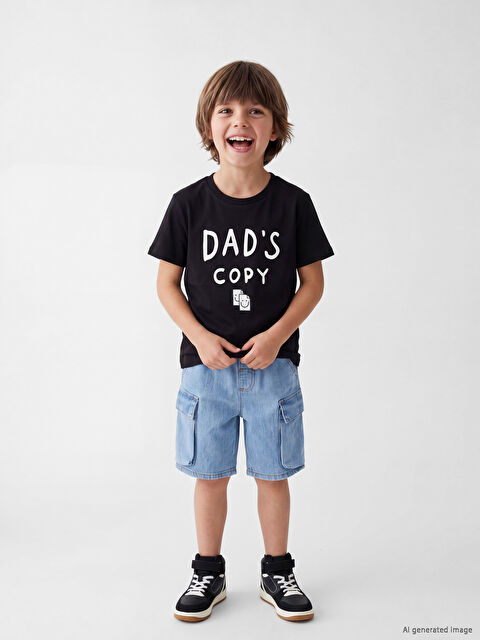 LCW Kids Baskılı Erkek Çocuk Tişört