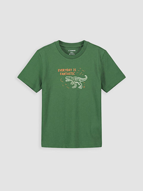 LCW ECO Bisiklet Yaka Baskılı Erkek Çocuk Tişört - S6CI03Z1-R36