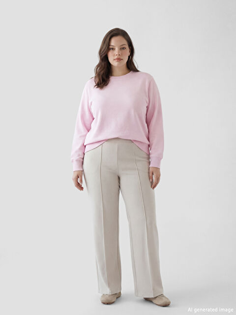 LCW Vision Beli Lastikli Geniş Paça Kadın Eşofman Altı