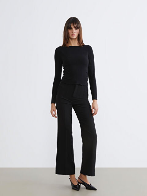 LCW Vision Woman BLACK Trousers - S6CI59Z8-CVL