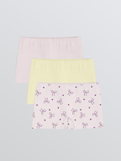 LCW Kids Desenli Kız Çocuk Boxer 3'lü - S6CJ85Z1-LT4