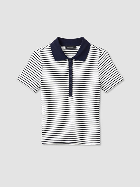 LCW Vision Woman NAVY T-Shirt - S6CK09Z8-LGS