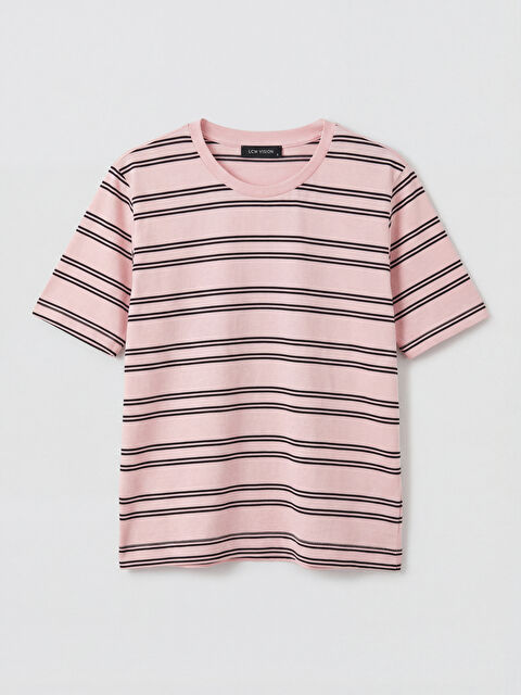 LCW Vision Crew Neck Striped Women's T-Shirt - S6CK10Z8-LHK