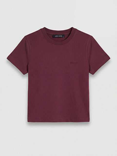 LCW Vision Crew Neck Embroidered Women's T-Shirt - S6CK16Z8-HNV