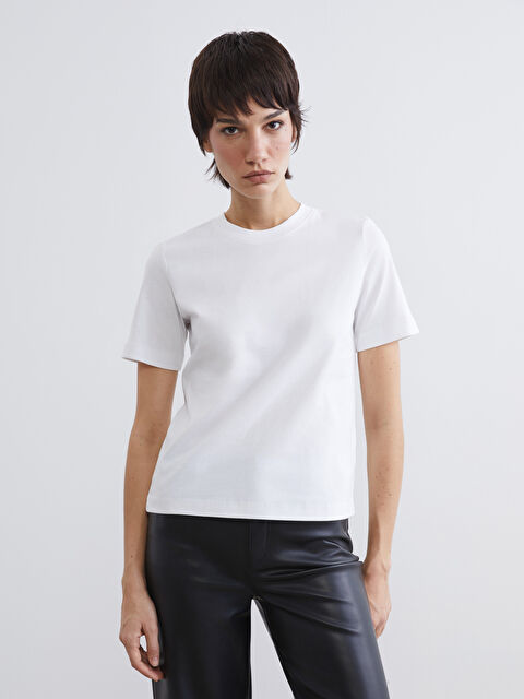 LCW Vision Woman WHITE T-Shirt - S6CK73Z8-Q6K