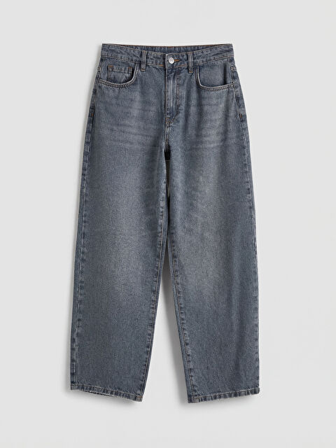 LCW Jeans Yüksek Bel Boyfriend Fit Kadın Jean Pantolon - S6CK75Z8-GRD