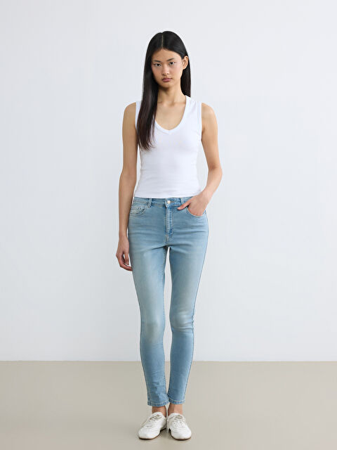 LCW Jeans Jüpiter Süper Skinny Fit Kadın Jean Pantolon	 - S6CK79Z8-311