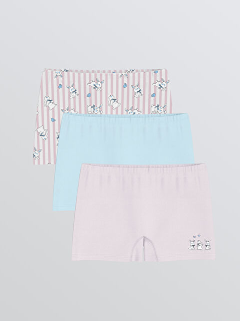 LCW Kids Baskılı Kız Çocuk Boxer 3'lü - S6CK85Z4-LU7