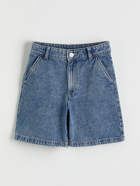 LCW Kids Essential Denim Shorts for Girls - S6CK94Z4-SHK