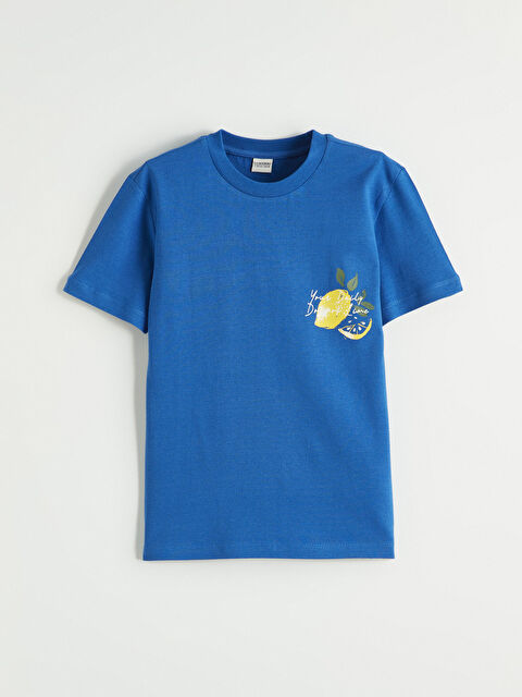 LCW ECO Bisiklet Yaka Baskılı Erkek Çocuk Tişört - S6CK96Z4-CSV