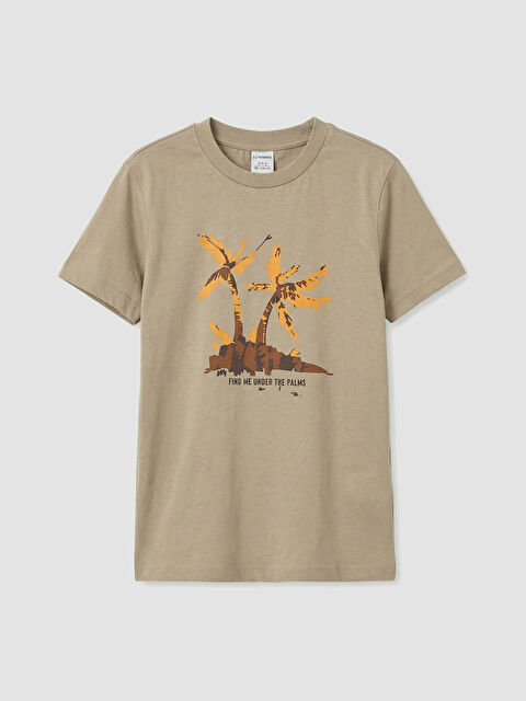 LCW ECO Bisiklet Yaka Baskılı Erkek Çocuk Tişört - S6CK96Z4-D6H