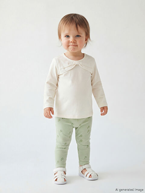 LCW baby Kız Bebek Uzun Kollu Tişört ve Tayt