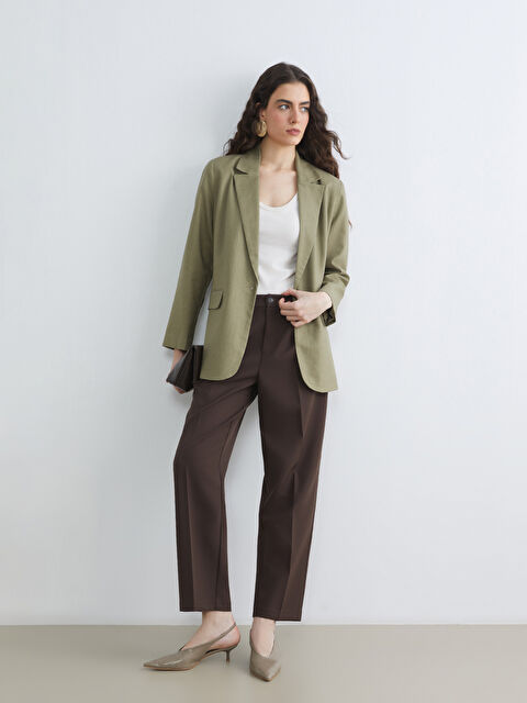 LCW Vision Wide Leg Pleated Women's Fabric Pants - S6CL94Z8-ZQP