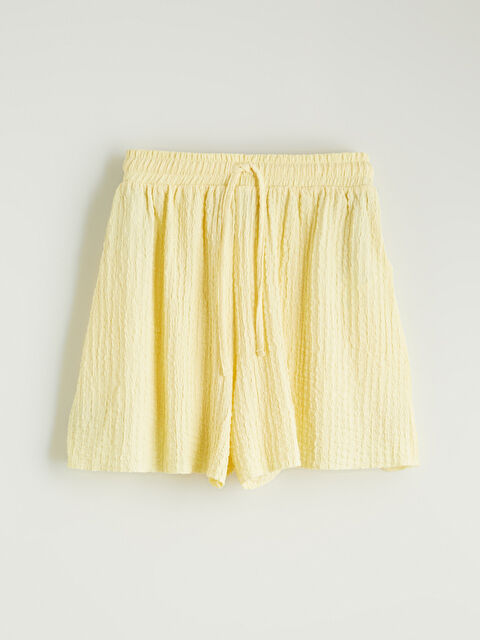 LCW Vision Beli Lastikli Dokulu Kadın Şort - S6CM11Z8-FRS