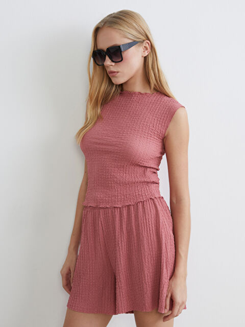 LCW Vision Bisiklet Yaka Dokulu Bluz - S6CM12Z8-GPV