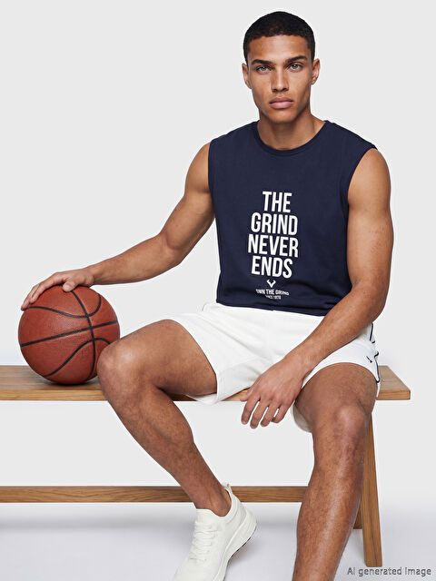 XSIDE ACTIVE Man NAVY Athletic Tank Top