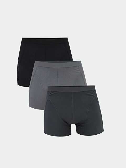 LC WAIKIKI Standart Kalıp Pamuklu Esnek Erkek Boxer 3'lü - S6CM44Z8-R17