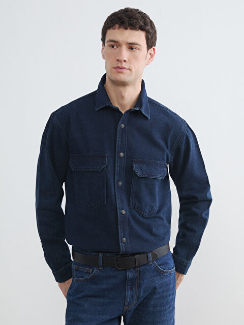 LCW Jeans Rahat Kalıp Erkek Jean Gömlek - S6CM49Z8-309
