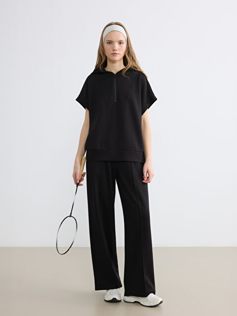 KOOR SPORT Γυναικείο παντελόνι φόρμας με ελαστική μέση και φαρδιά γραμμή