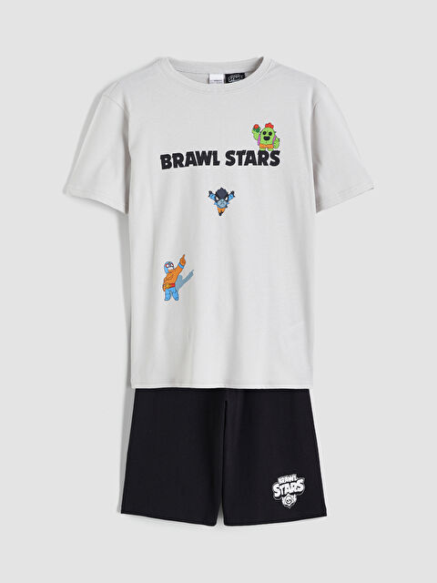 LCW Kids Sünger Bob Baskılı Erkek Çocuk Şortlu Pijama Takımı - S6CN39Z4-G6V