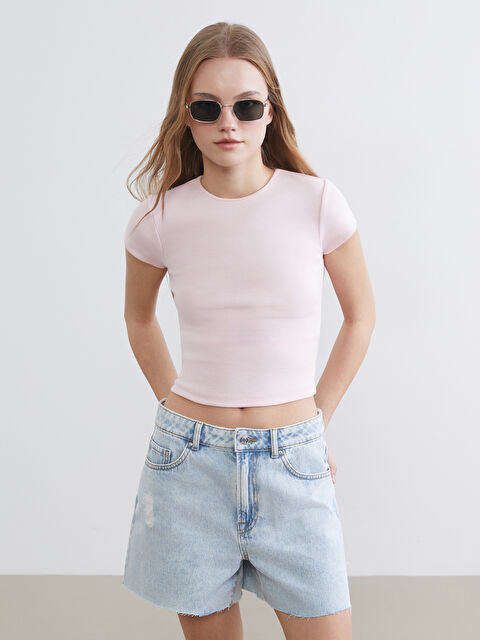 XSIDE Woman PINK Crop Top - S6CN46Z8-UY0