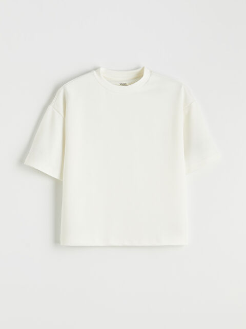 XSIDE Woman ECRU T-Shirt - S6CN47Z8-LXJ