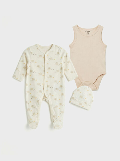 LCW baby Baskılı Erkek Bebek Hastane Çıkışı Seti - S6CO51Z1-LRA