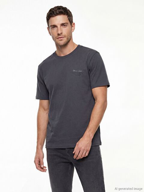 LCWAIKIKI Classic Crew Neck Printed Men's Interlock T-Shirt