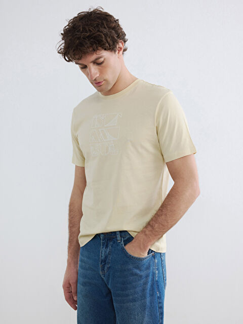 LCWAIKIKI Classic Bisiklet Yaka İstanbul Baskılı Erkek Tişört