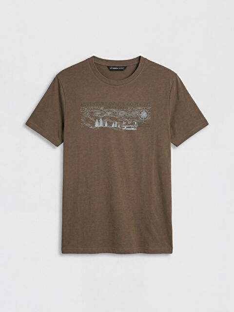 LCWAIKIKI Classic Мъж Кафяво Тениска