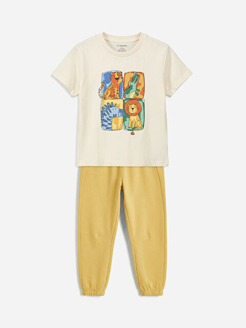 LCW baby Hayvan Baskılı Erkek Bebek Takım