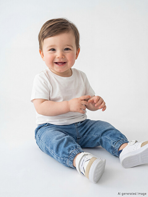 jeans newborn white shirt
